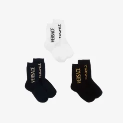 Black & Blue Cotton Ankle Socks (3 Pack)