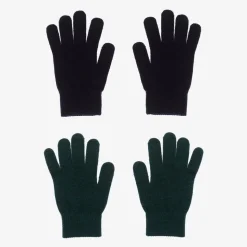 Black & Green Knitted Gloves (2 Pack)