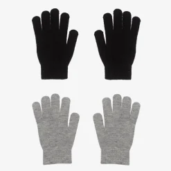 Black & Grey Knitted Gloves (2 Pack)