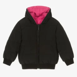 Black & Pink Reversible Puffer Jacket