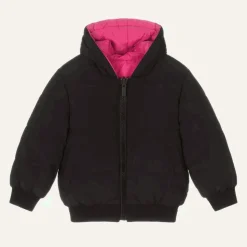 Black & Pink Reversible Puffer Jacket
