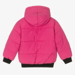 Black & Pink Reversible Puffer Jacket