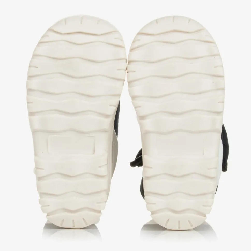 Black & White Waterproof Snow Boots