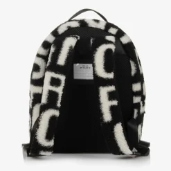 Black & White Sherpa Fleece Backpack (32cm)