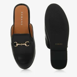 Black Backless Loafer Shoes