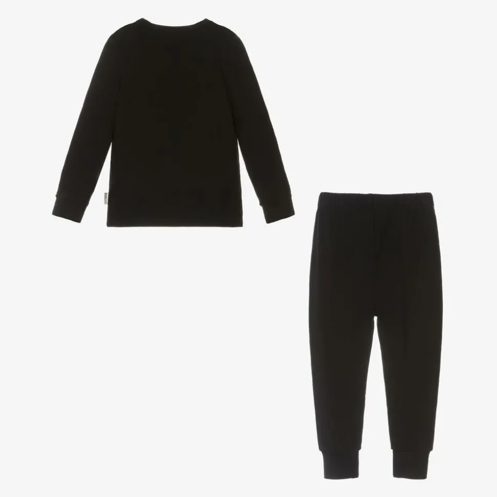 Black Bamboo Jersey Base Layer Set