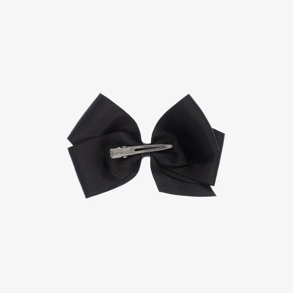 Black Bow Hair Clip (12cm)