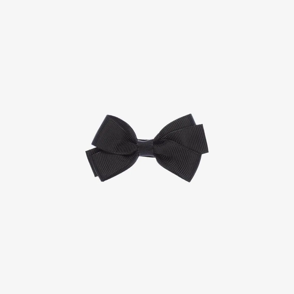 Black Bow Hair Clip (7cm)