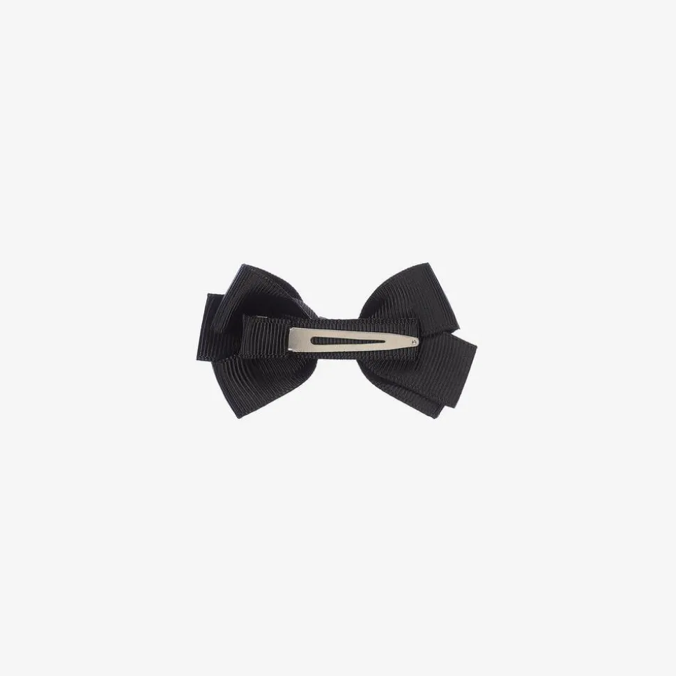 Black Bow Hair Clip (7cm)