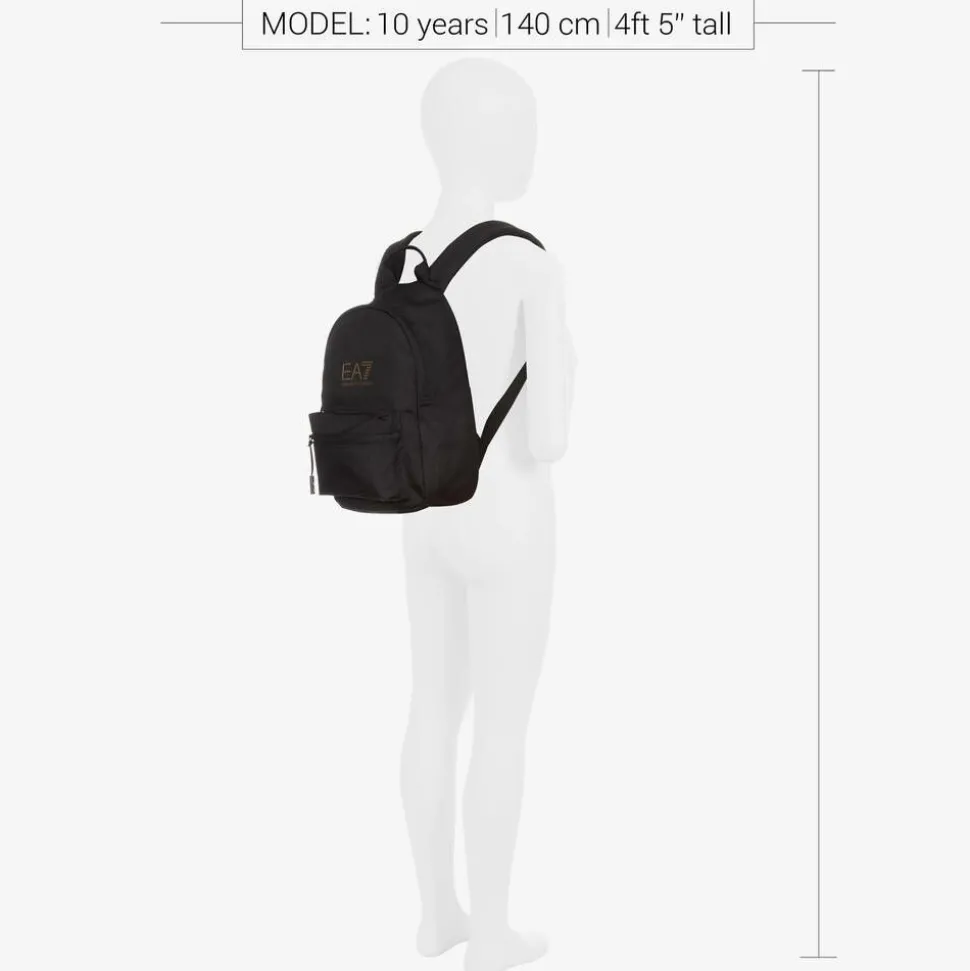 Black Canvas Backpack (33cm)
