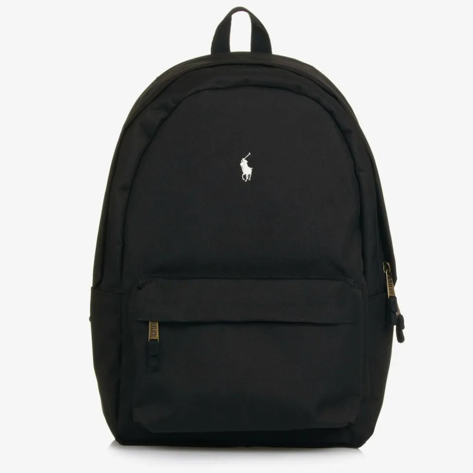 Black Canvas Pony Logo Backpack (45cm)