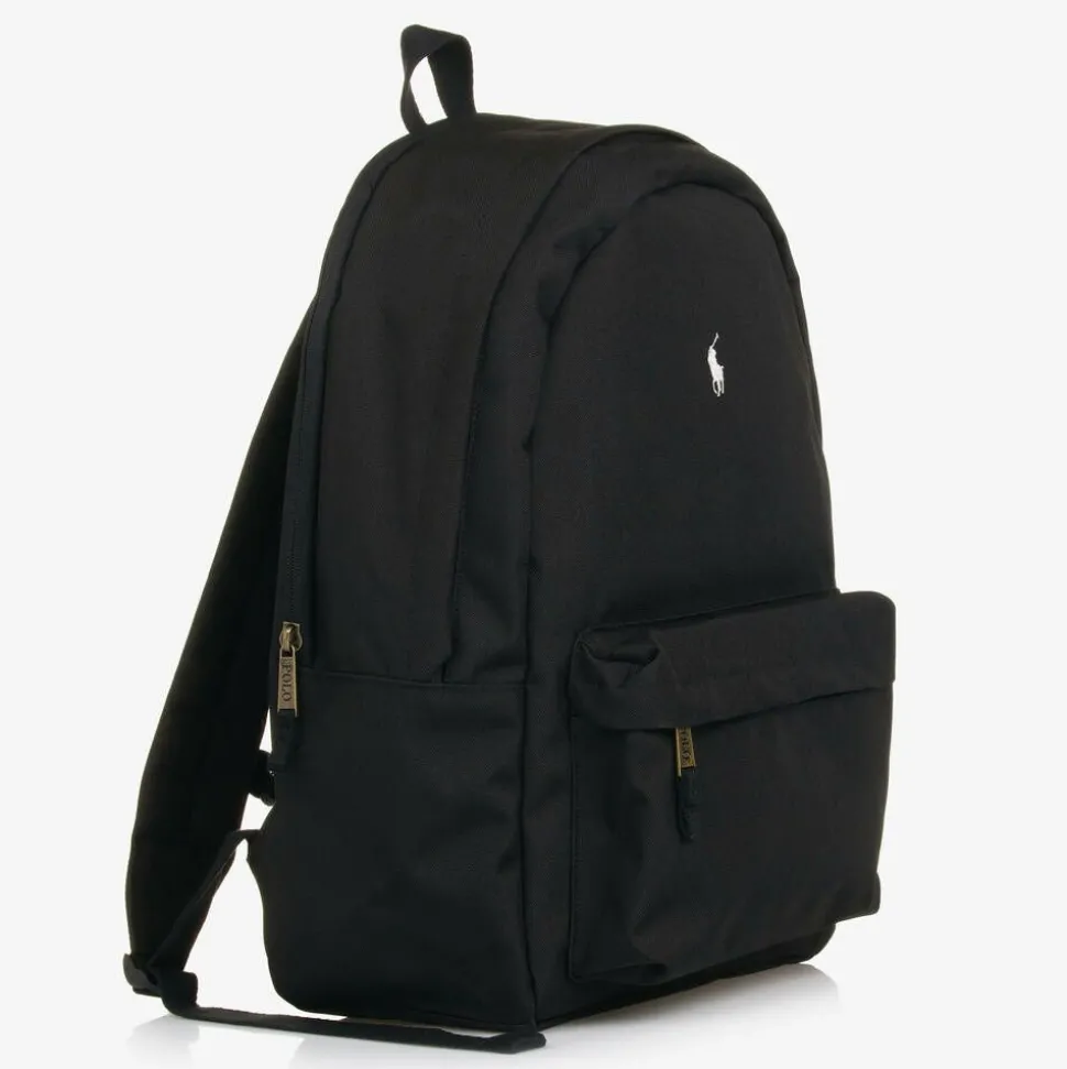 Black Canvas Pony Logo Backpack (45cm)