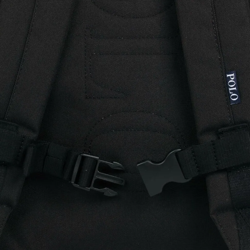 Black Canvas Pony Logo Backpack (45cm)