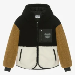 Black Colourblock Fleece Jacket