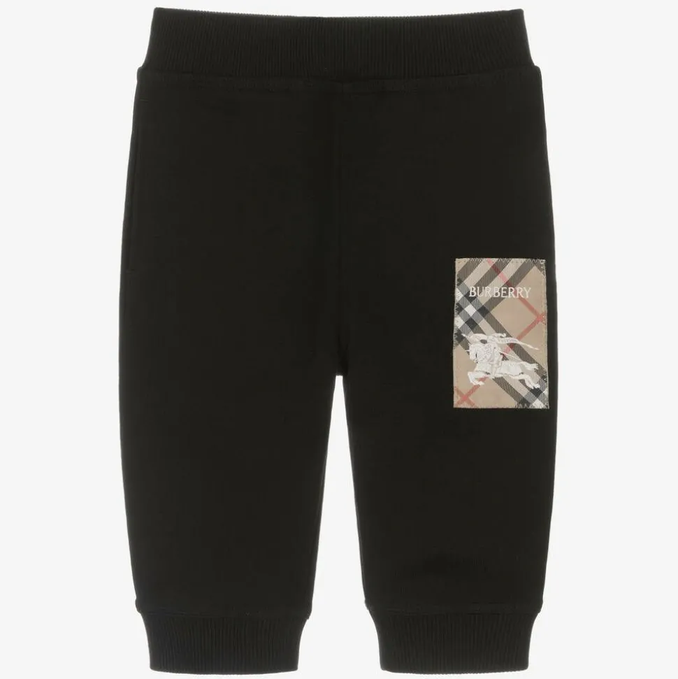 Black Cotton Baby Joggers