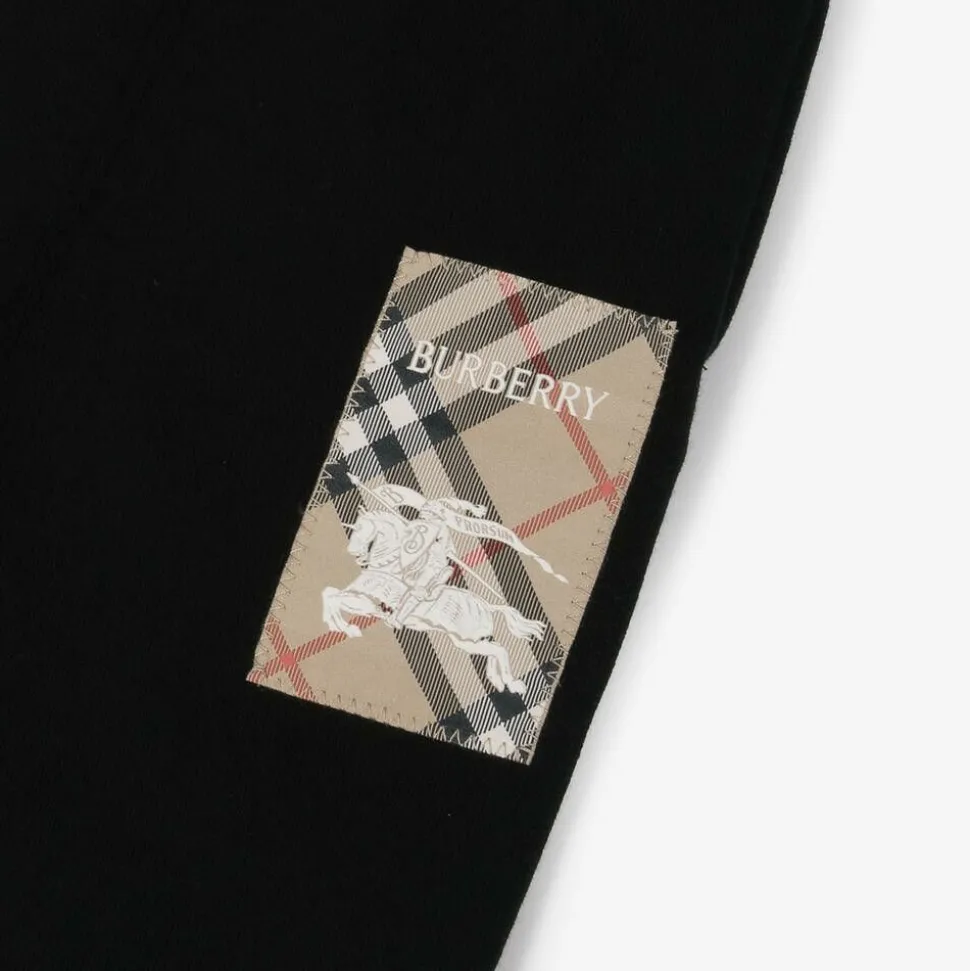 Black Cotton Baby Joggers