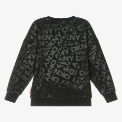 Black Cotton Jacquard Sweatshirt