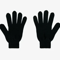 Black Cotton Knit Flag Gloves