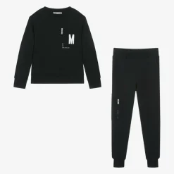 Black Cotton M Logo Tracksuit