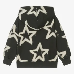 Black Cotton Star Hoodie