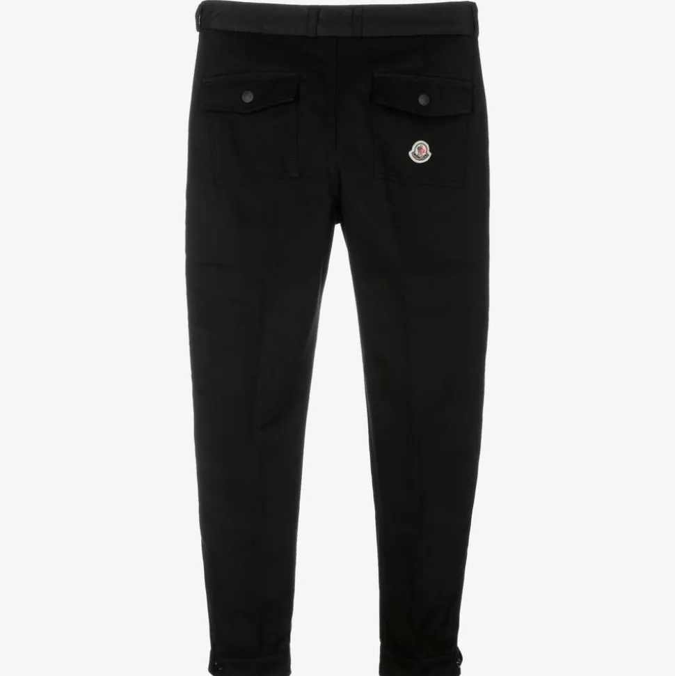 Black Cotton Twill Trousers