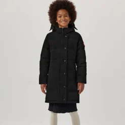 Black Down Padded Brittania Parka Coat