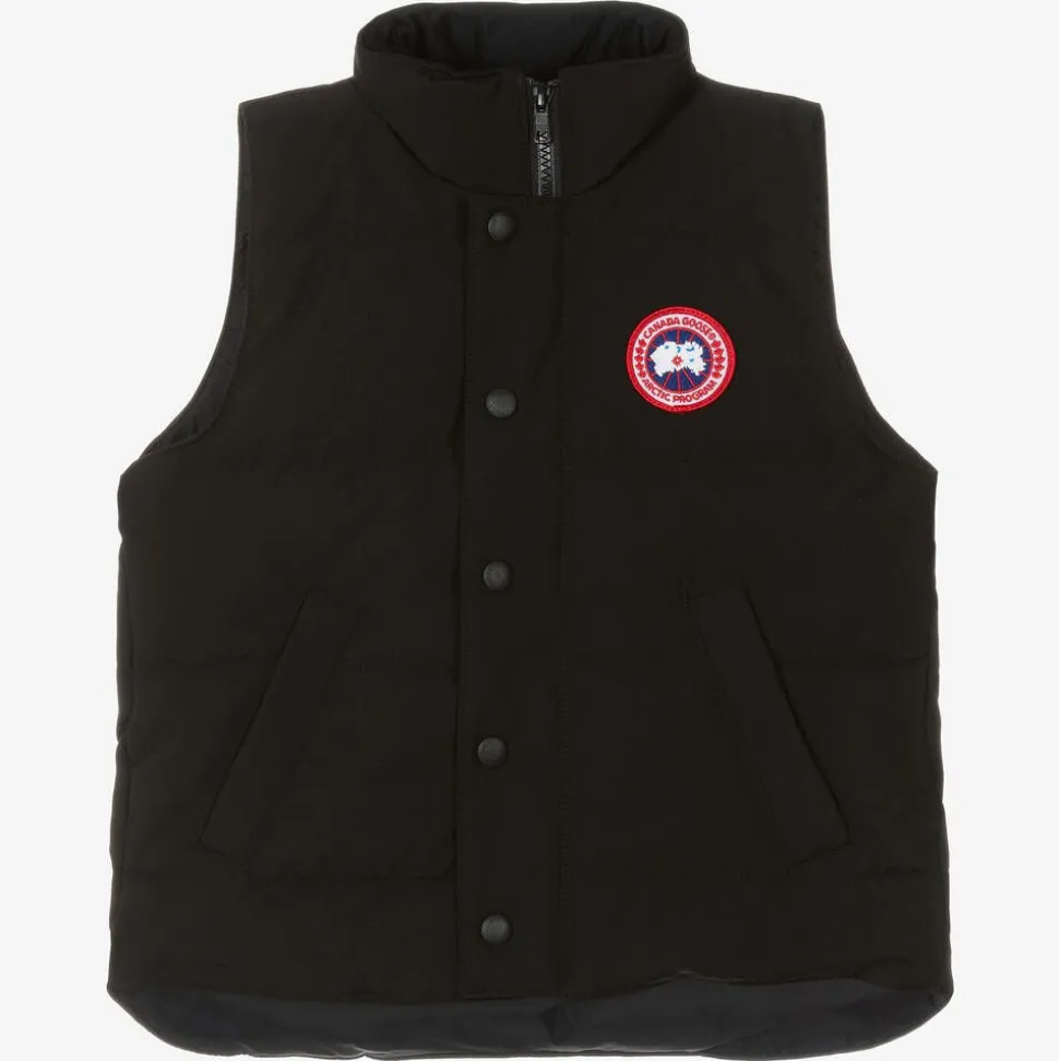 Black Down Padded Vanier Gilet