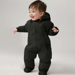 Black Down-Filled Baby Snowsuit