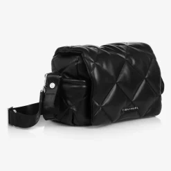 Black Faux Leather Changing Bag (34cm)