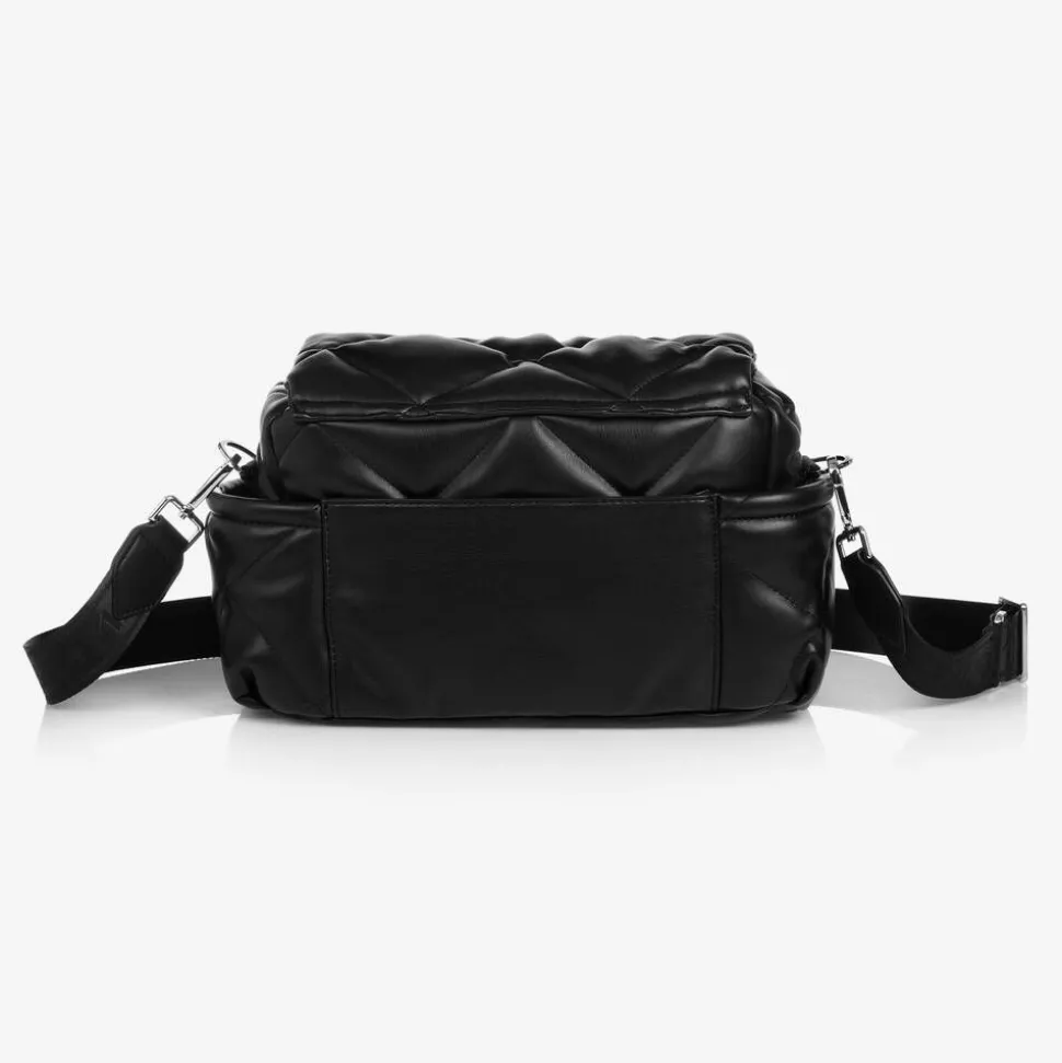 Black Faux Leather Changing Bag (34cm)