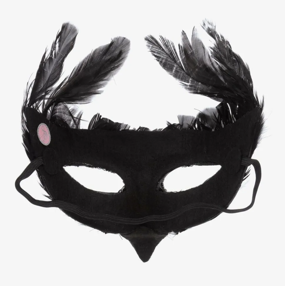 Black Feather Bird Mask