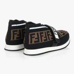 Black FF Logo Trainers