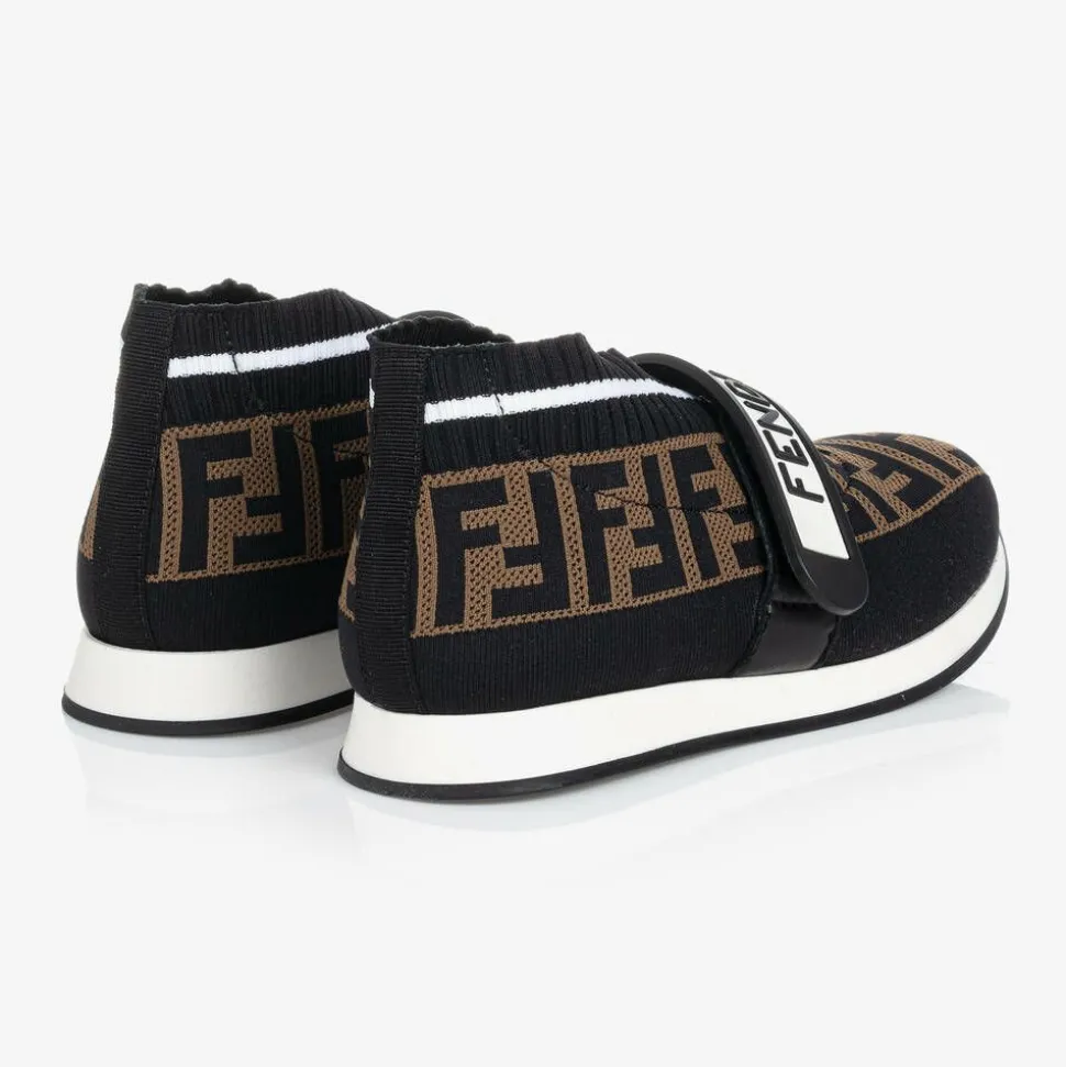 Black FF Logo Trainers