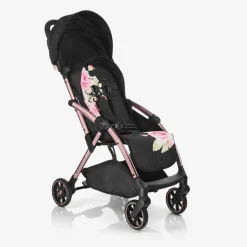 Black Floral Baby Stroller