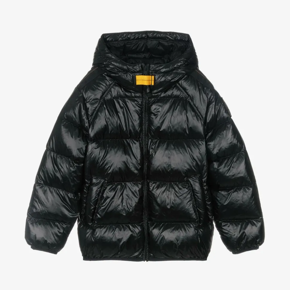 Black Hooded Down Puffer Jacket