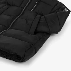 Black Hooded Puffer Coat