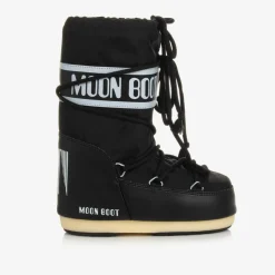 Black Icon Nylon Snow Boots