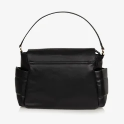 Black Leather Aria Compact Changing Bag (32cm)