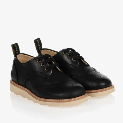Black Leather Brogue Shoes
