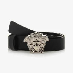 Black Leather Medusa Belt