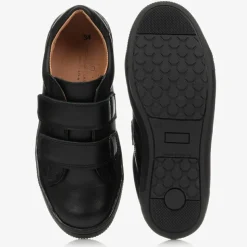 Black Leather Trainers