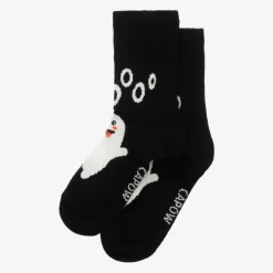 Black Organic Cotton Ghost Socks