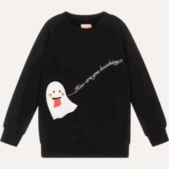 Black Organic Cotton Ghost Sweatshirt