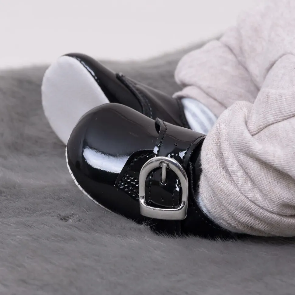 Black Patent Pre-Walker Shoes