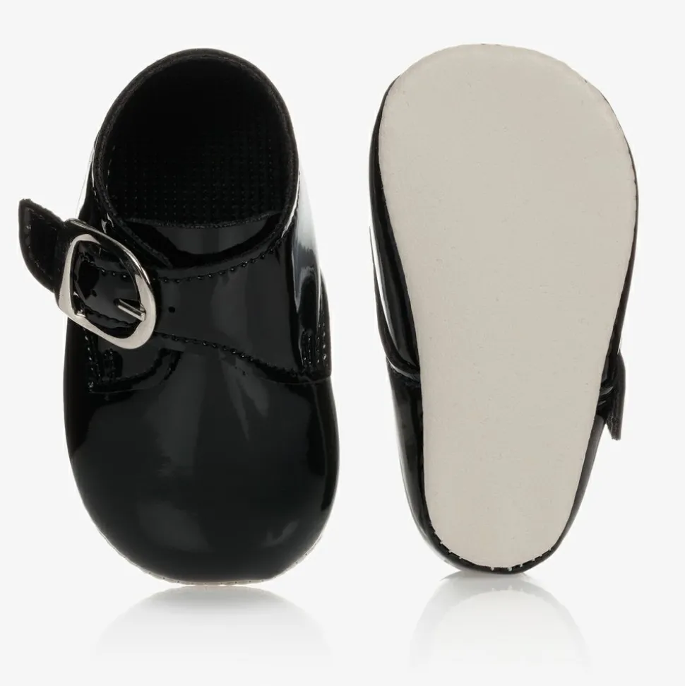 Black Patent Pre-Walker Shoes