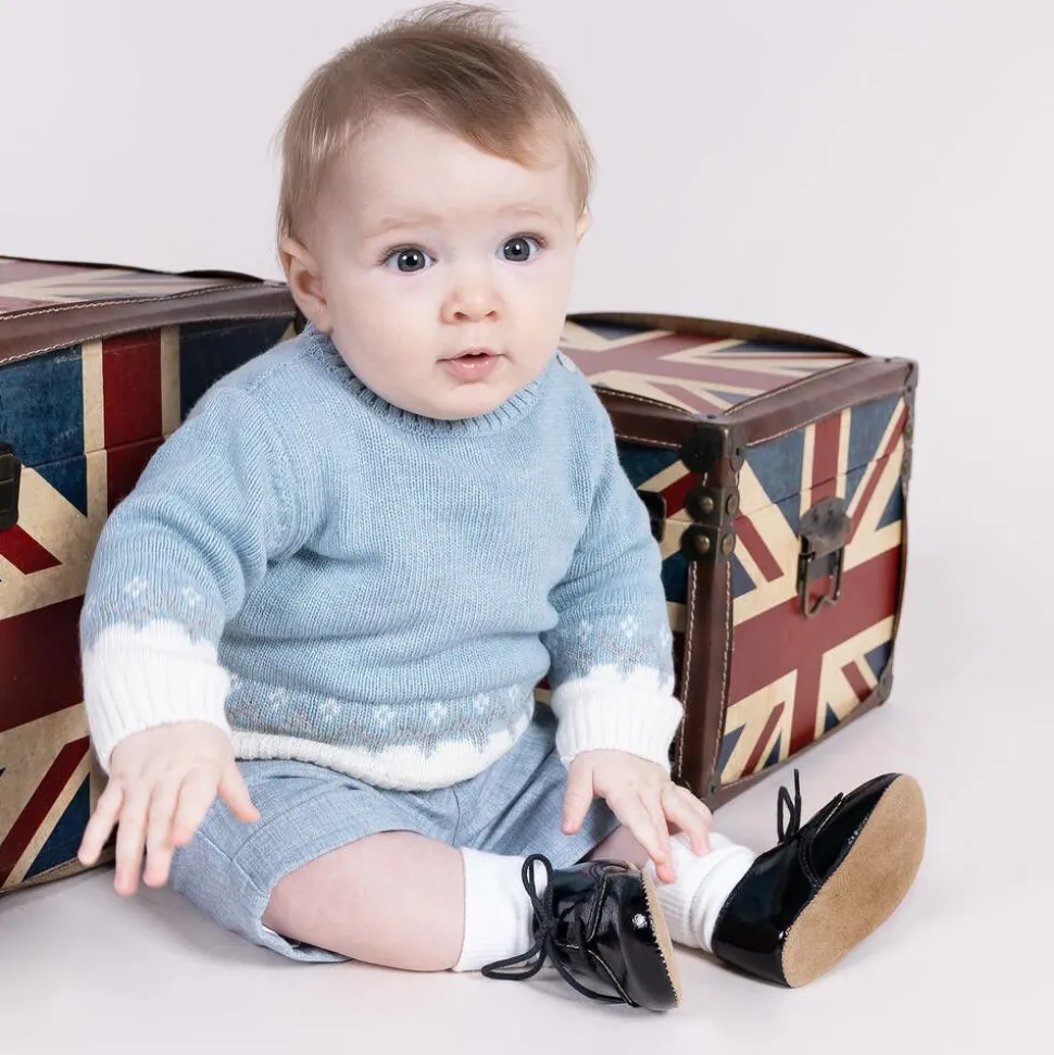 Black Patent Pre-Walker Shoes