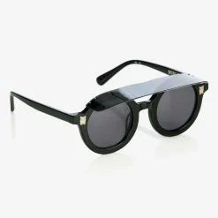 Black Round Visor Sunglasses