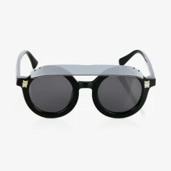 Black Round Visor Sunglasses