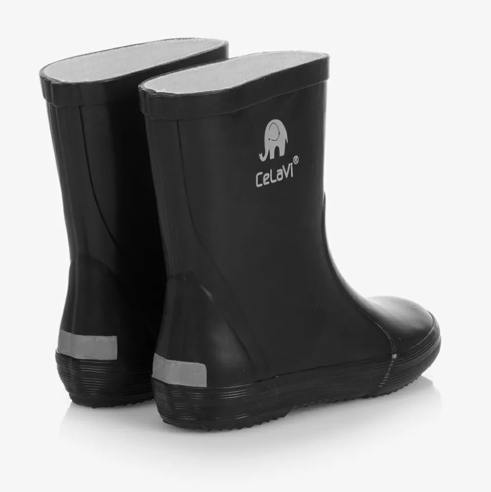 Black Rubber Rain Boots