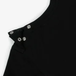 Black Script Logo Cotton Baby T-Shirt